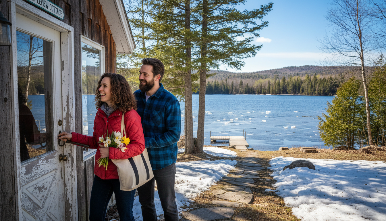 Couple opening cottage for spring on Northern Ontario lake
