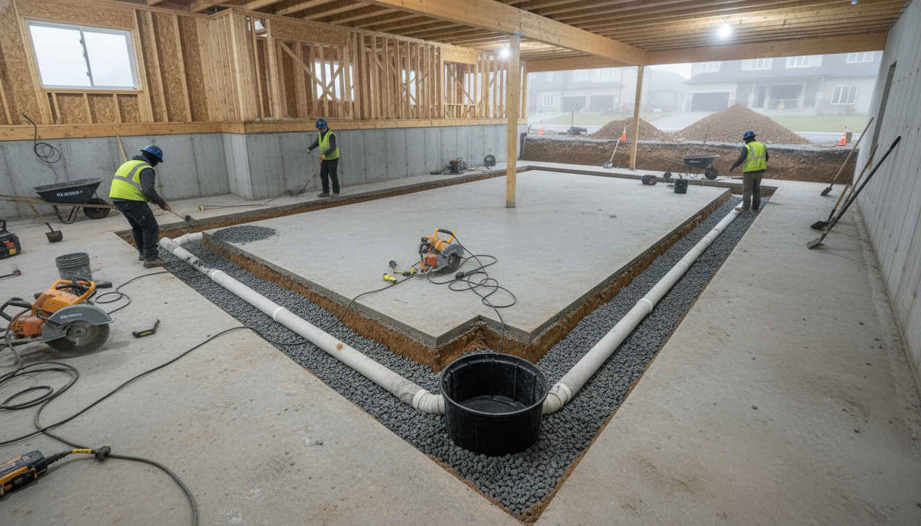 Professional plumbing installation meeting Ontario code requirements