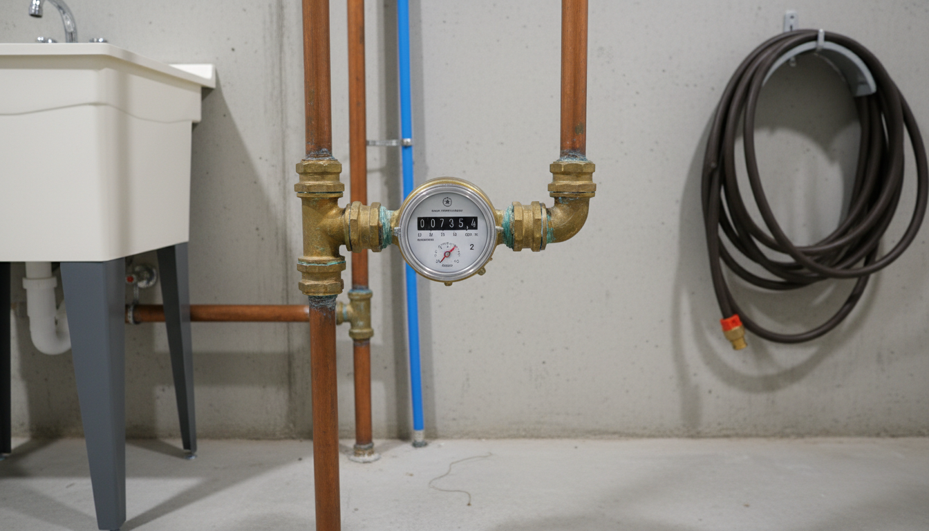 Water meter in North Bay home basement